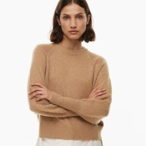 Aritzia The Group Luxe Cashmere Crew Sweater - Tan